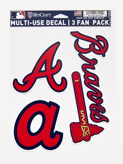 Image number 1 showing, WinCraft® Atlanta Braves 3-Pack Multi-Use Decals