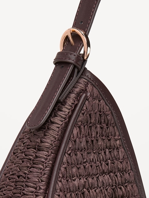Image number 5 showing, Oversized Raffia Hobo Bag