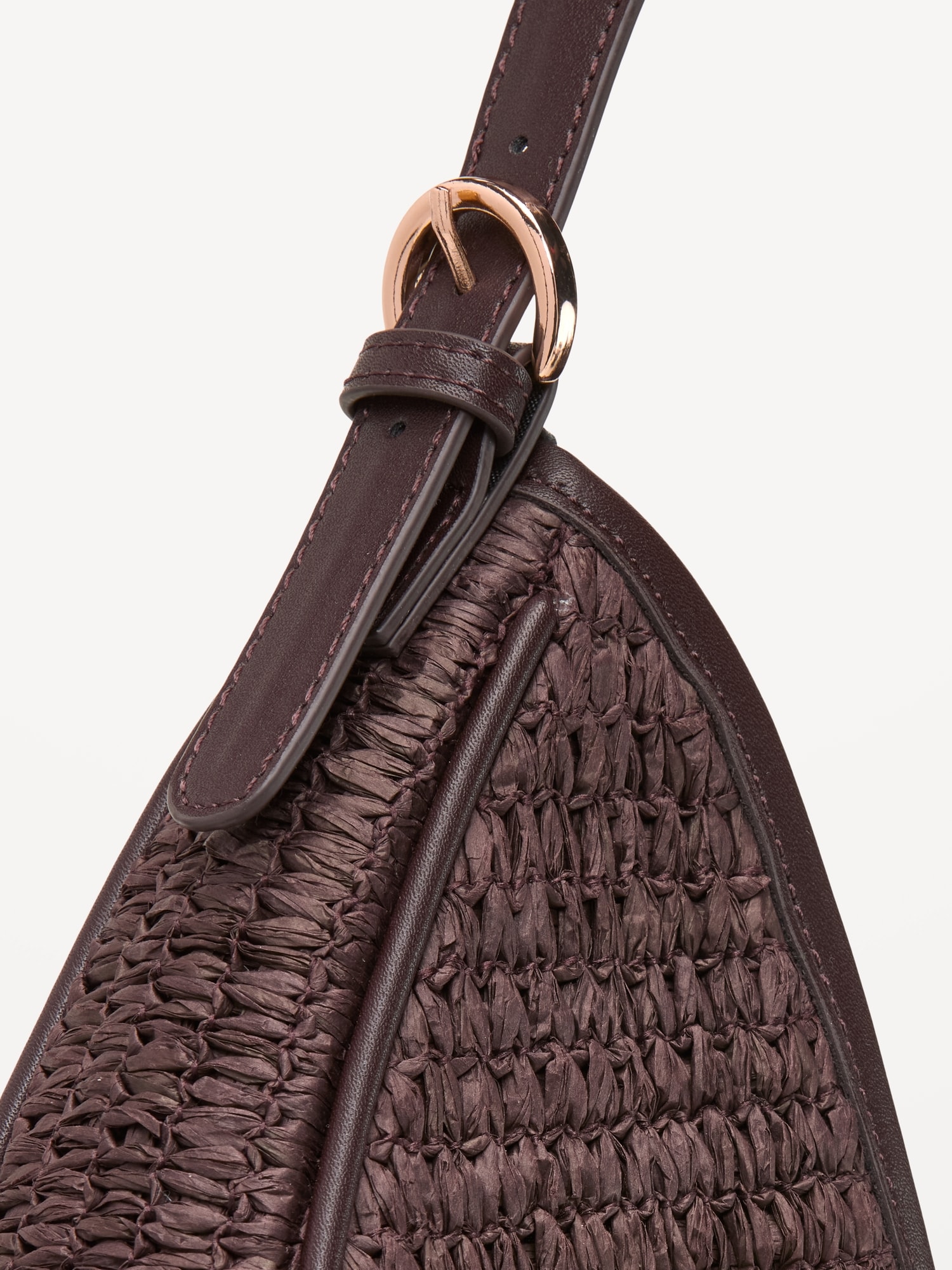 Oversized Raffia Hobo Bag