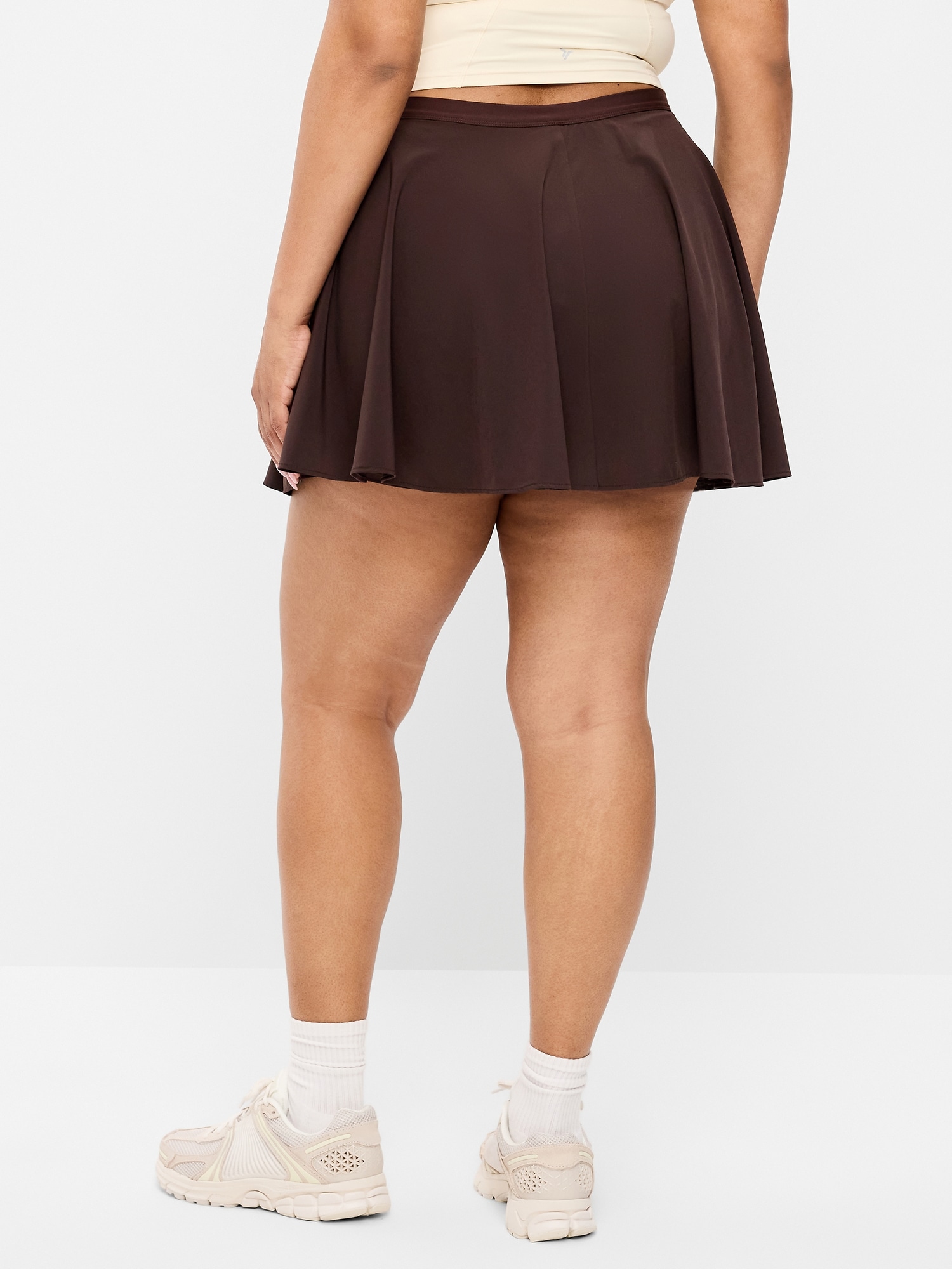 Extra High-Waisted Stretch Woven Swing Skort