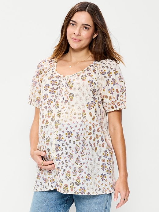Image number 1 showing, Maternity Airy Button-Down Top