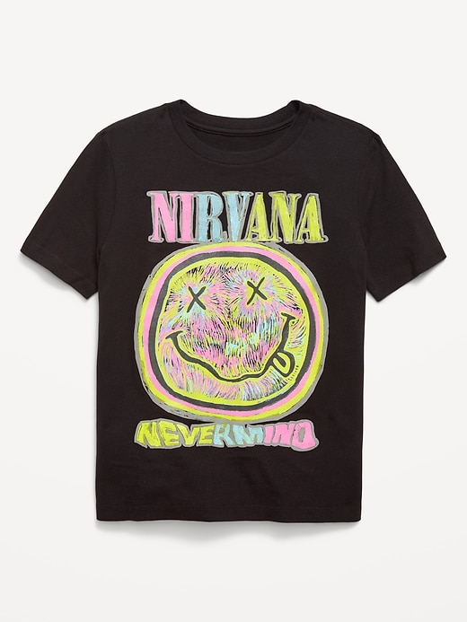 Image number 1 showing, Nirvana™ Gender-Neutral Graphic T-Shirt for Kids