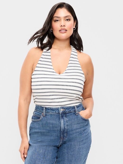 Image number 6 showing, Sleeveless Ribbed Loop-Back Tank Top