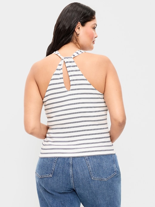 Image number 7 showing, Sleeveless Ribbed Loop-Back Tank Top