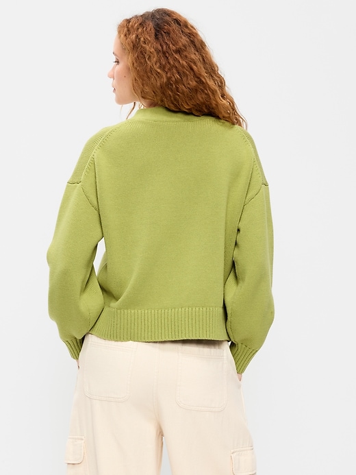 Image number 2 showing, Seaside Cotton V-Neck Cardigan Sweater