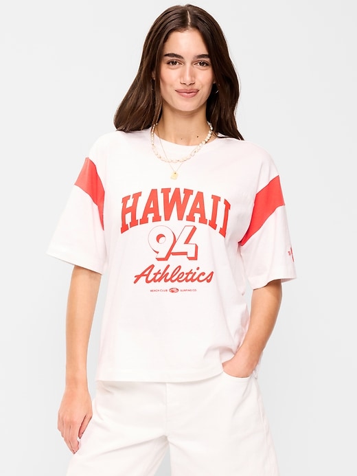 Image number 1 showing, Short-Sleeve Loose Crew-Neck T-Shirt