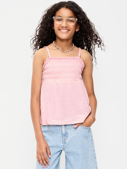 Image number 1 showing, Sleeveless Textured Smocked Top for Girls
