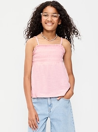 Image number 1 showing, Sleeveless Textured Smocked Top for Girls