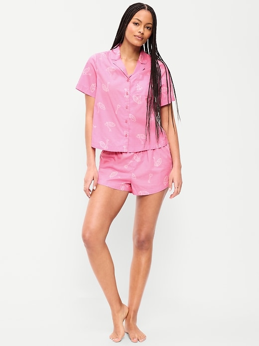 Image number 1 showing, Poplin Pajama Short Set