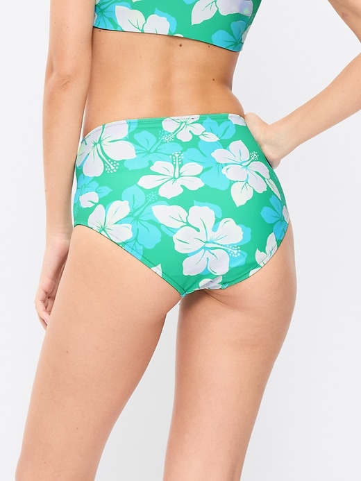 Image number 2 showing, High-Waisted Printed Bikini Swim Bottoms