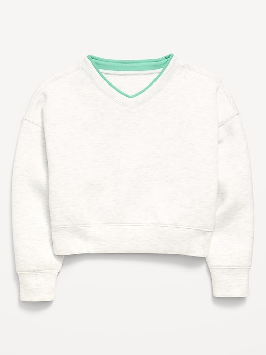 Image number 3 showing, Bounce Fleece V-Neck Sweatshirt for Girls