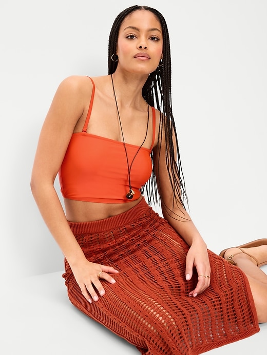 Image number 3 showing, Tie-Back Bandeau Swim Top