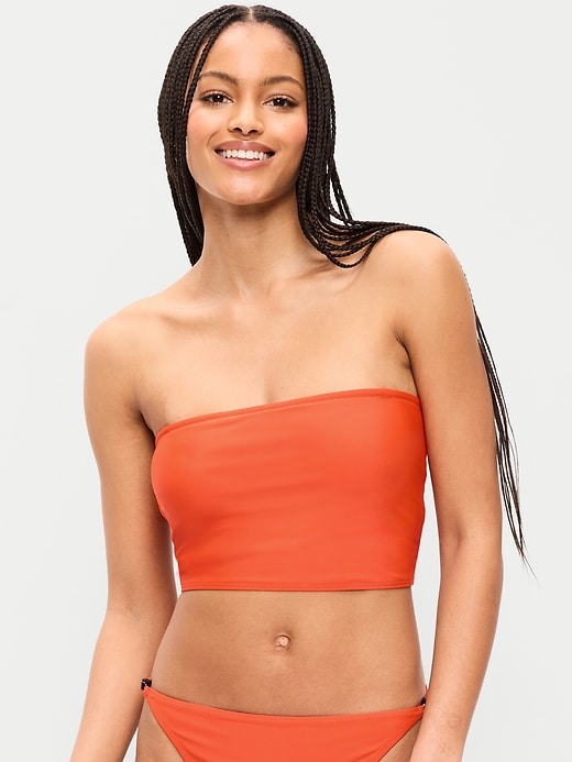 Image number 1 showing, Tie-Back Bandeau Swim Top
