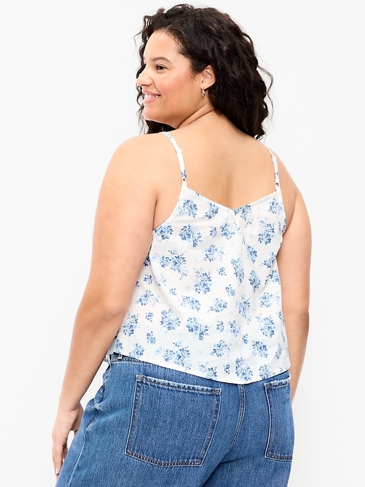 Image number 8 showing, Lace-Trim Scarf Tank Top