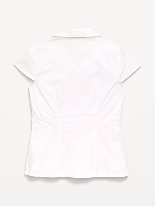 Image number 3 showing, School Uniform Short-Sleeve Top for Girls
