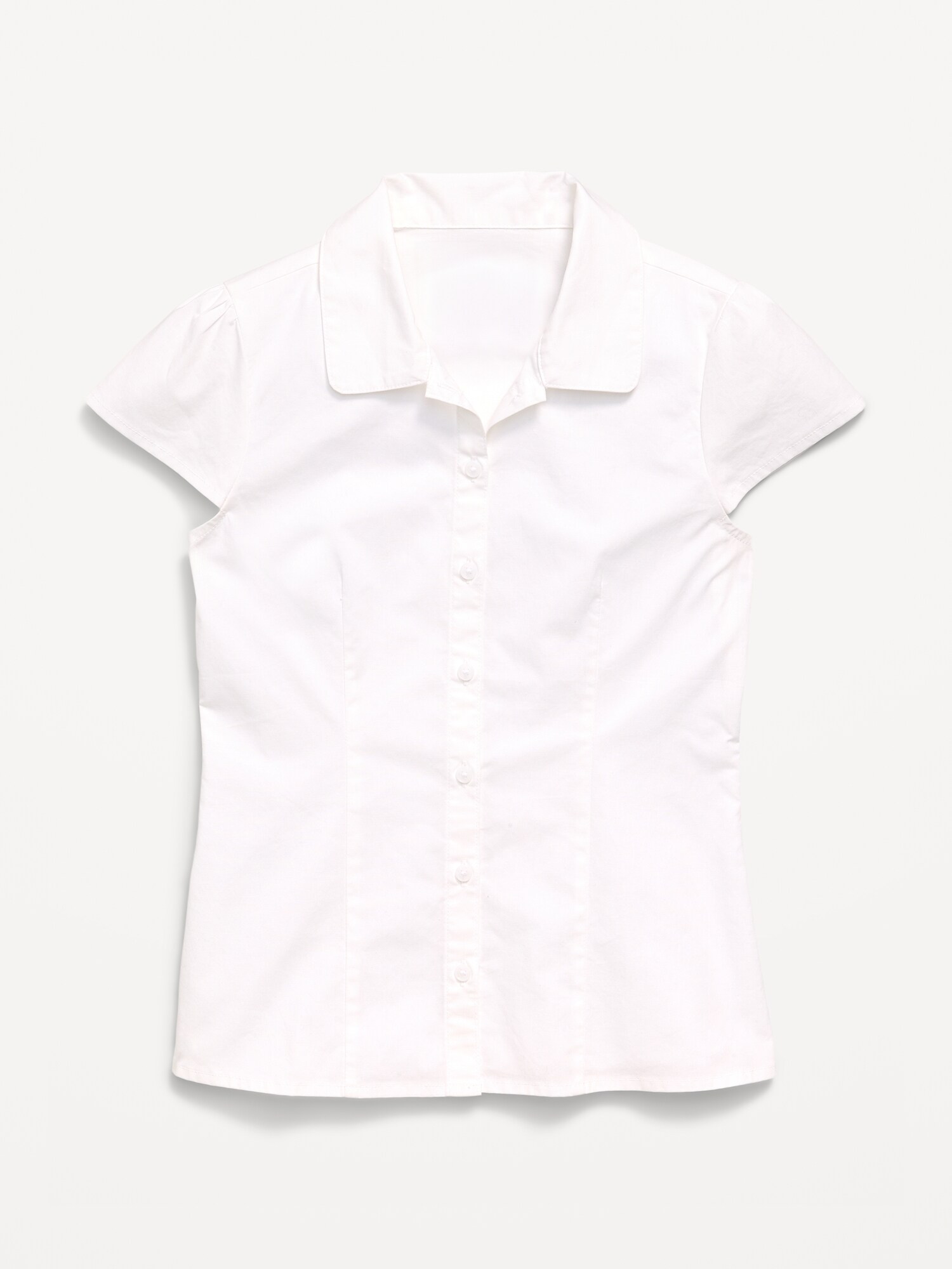 Топ Old Navy School Uniform Short-Sleeve Top для девочек, цвет: Белый — фото 2