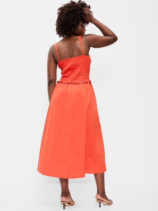 Image number 7 showing, Fit & Flare Smocked-Bodice Midi Dress