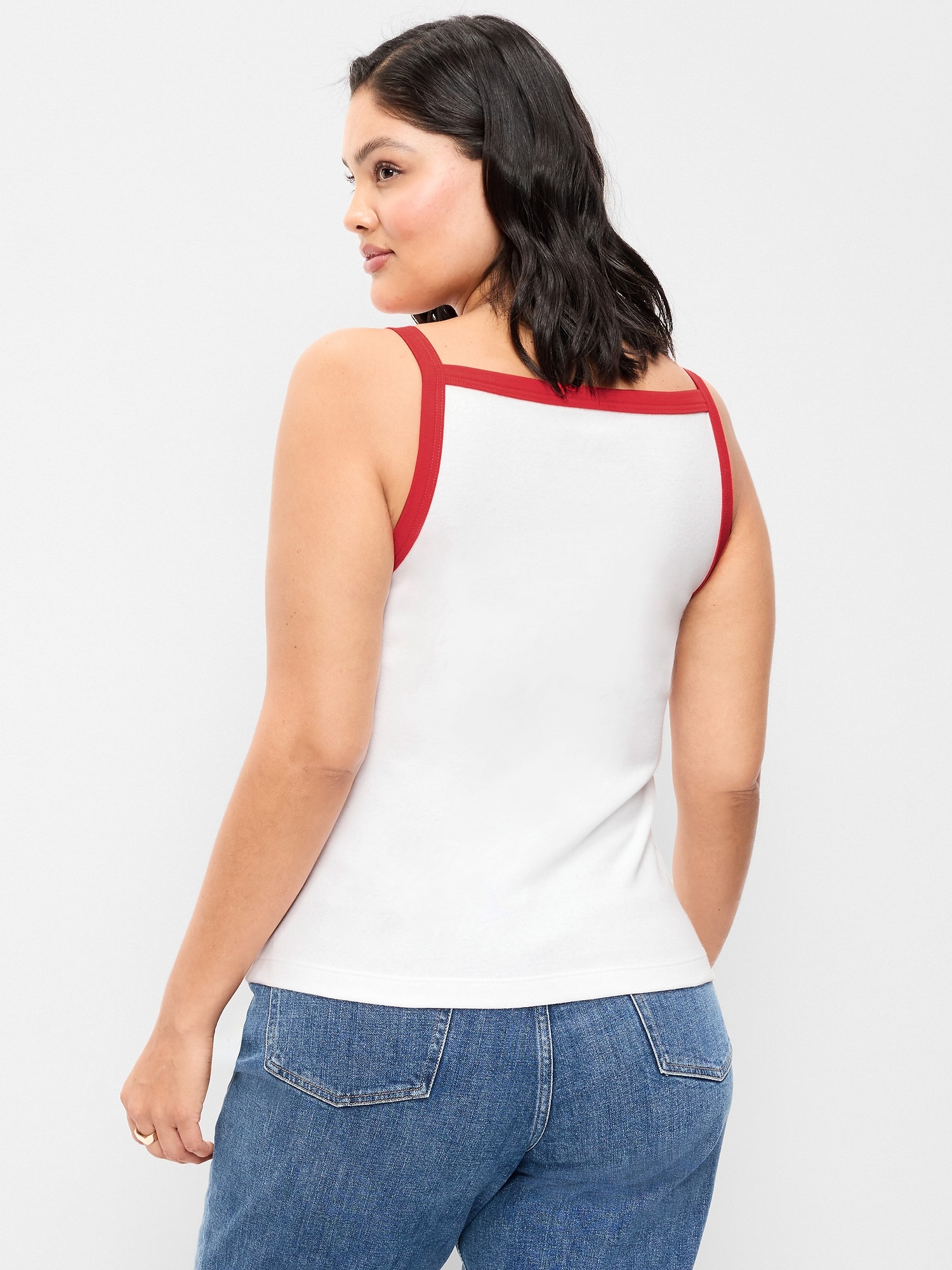 Sleeveless Snug Apron Tank Top