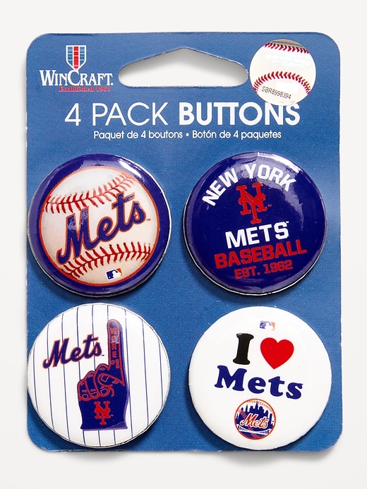 Image number 1 showing, WinCraft® New York Mets 4-Pack Buttons
