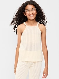 Image number 1 showing, Sleeveless Jacquard Knit Top for Girls