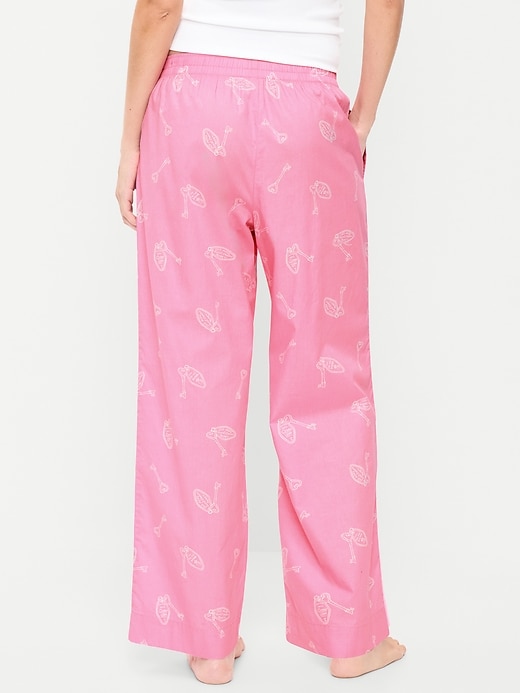 Image number 2 showing, High-Waisted Poplin Pajama Pant