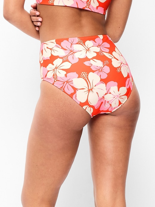 Image number 2 showing, High-Waisted Printed Bikini Swim Bottoms