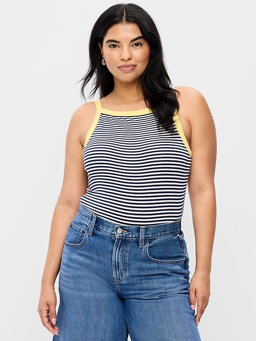 Image number 5 showing, Fitted Sleeveless Apron Tank Top