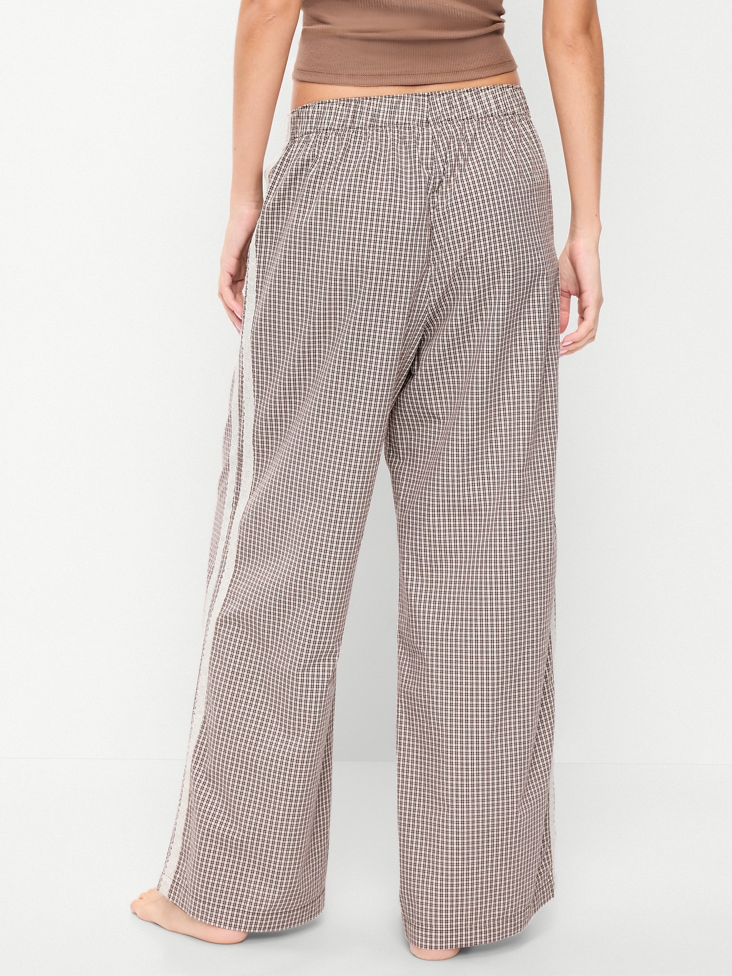 Image number 2 showing, Poplin Wide-Leg Pajama Pants
