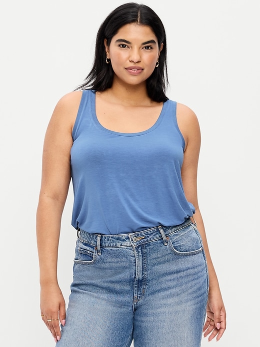 Image number 5 showing, Luxe Scoop-Neck Tank Top