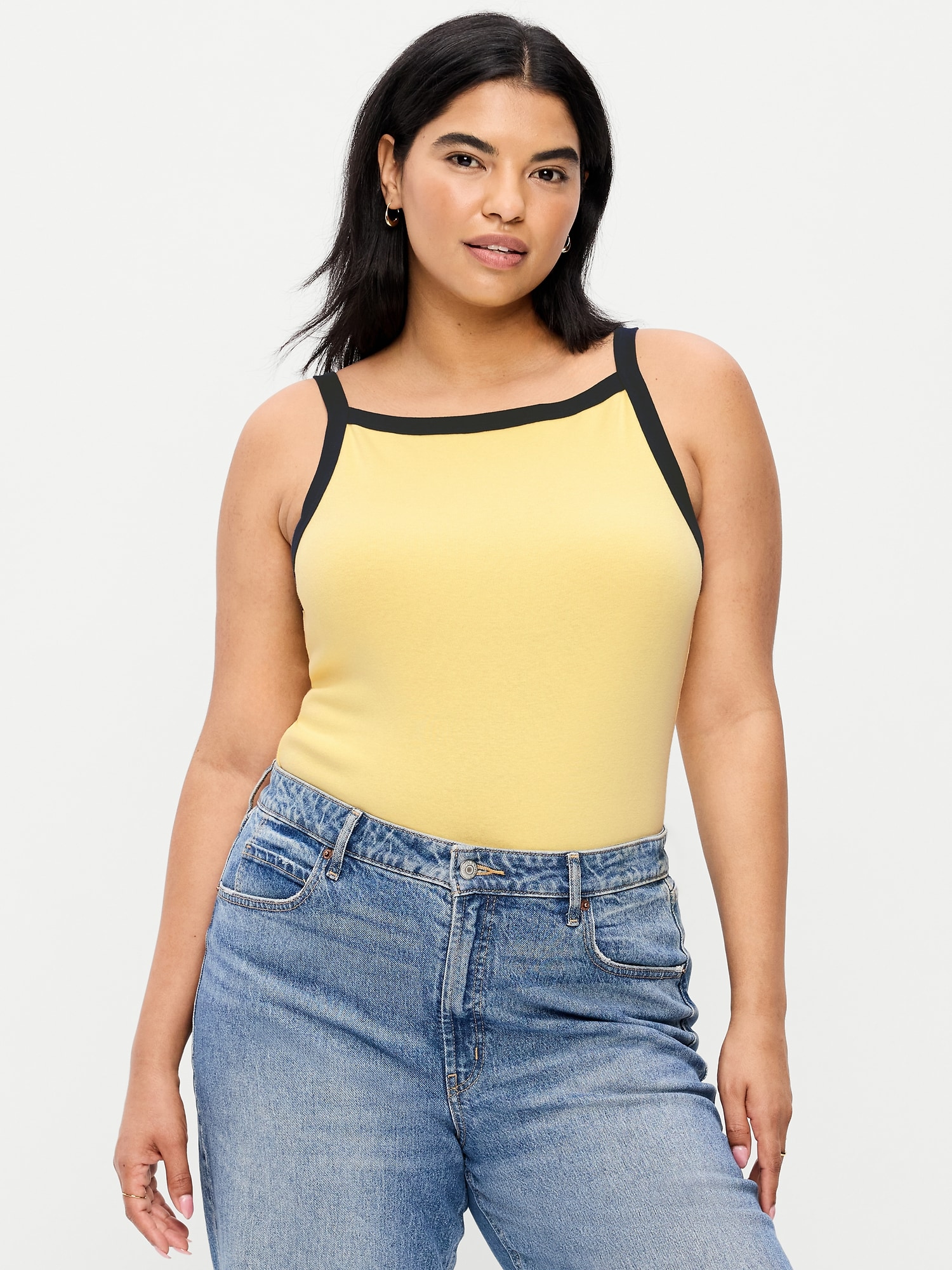 Image number 3 showing, Fitted Sleeveless Apron Tank Top