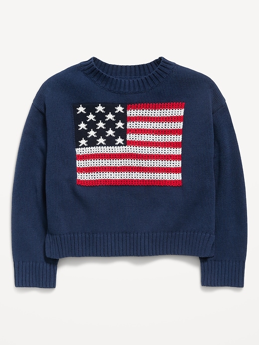 Image number 1 showing, Long-Sleeve Pullover Sweater for Girls