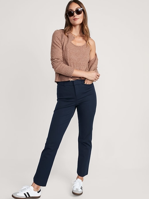 Image number 3 showing, High-Waisted Pixie Straight Pants