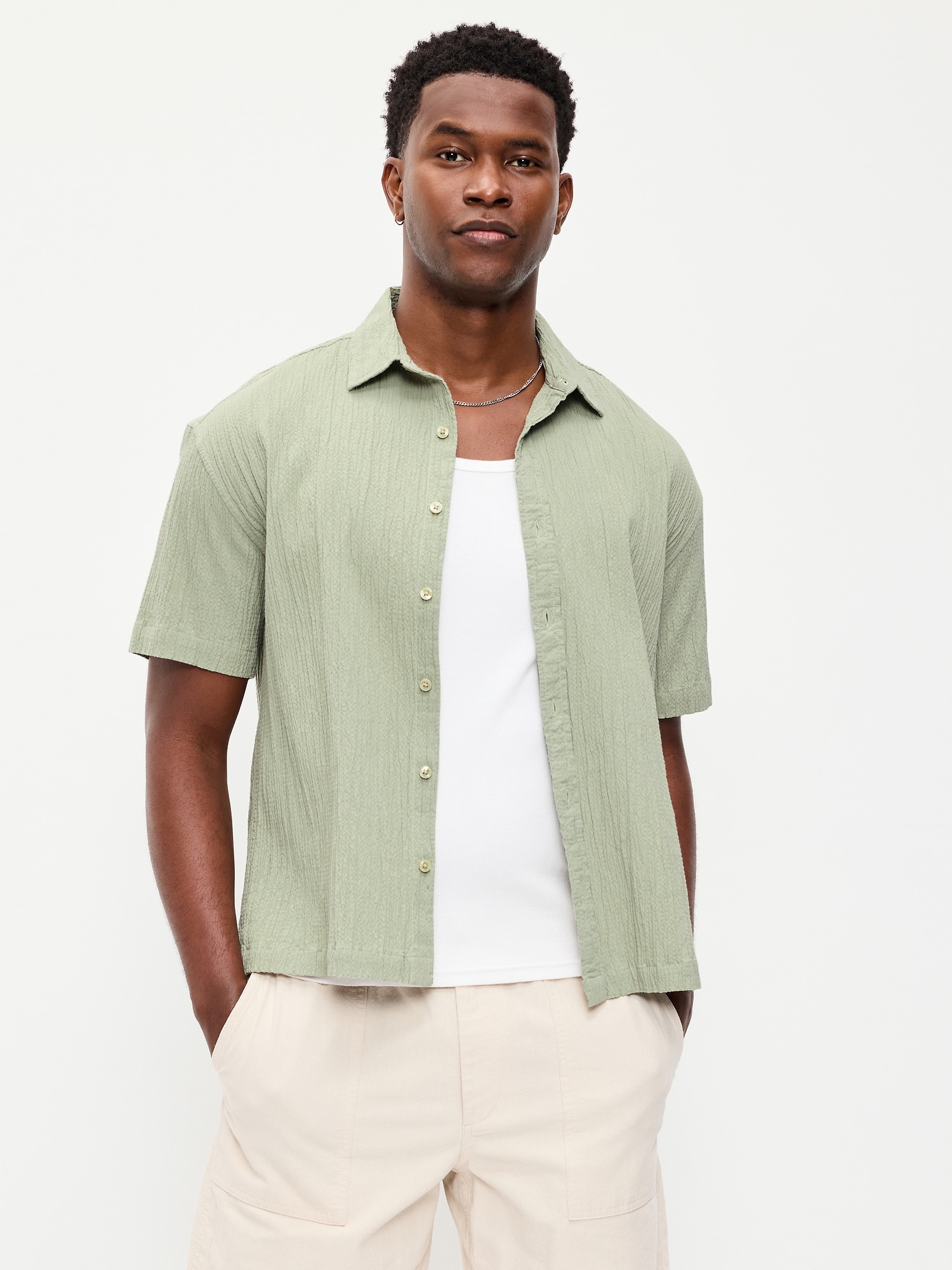 Loose Fit Textured Shirt