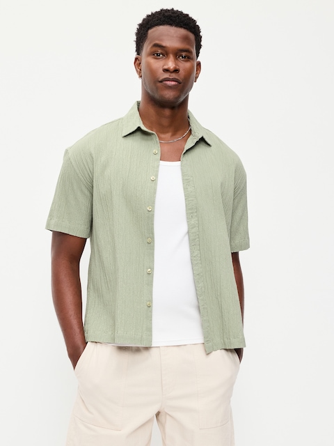 Loose Fit Textured Shirt