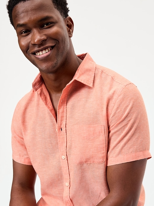 Image number 3 showing, Classic Fit Everyday Linen-Blend Shirt