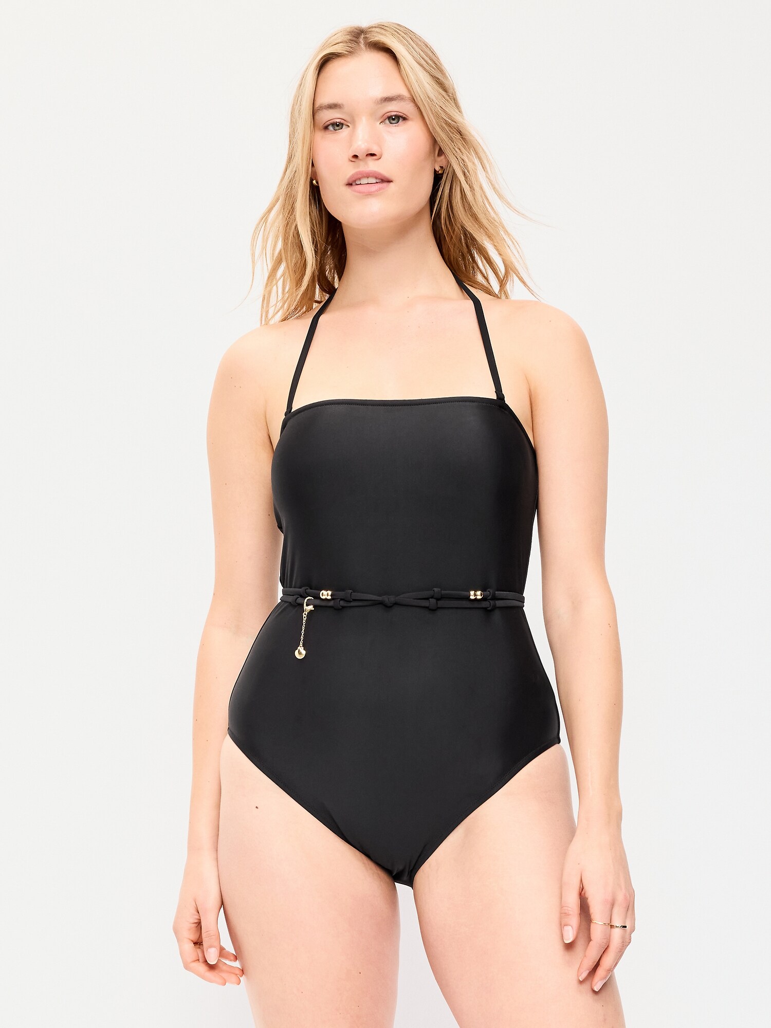 Купальник Belted, без бретелей — Old Navy, цвет: Чёрный — фото 5