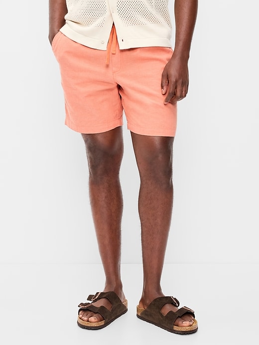 Image number 2 showing, Linen-Blend Jogger Shorts -- 7-inch inseam