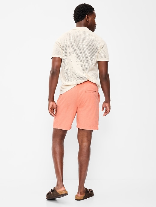 Image number 3 showing, Linen-Blend Jogger Shorts -- 7-inch inseam