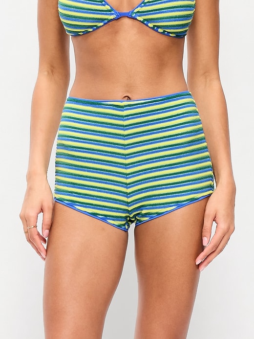 Image number 1 showing, High-Waisted Shortie Swim Bottoms