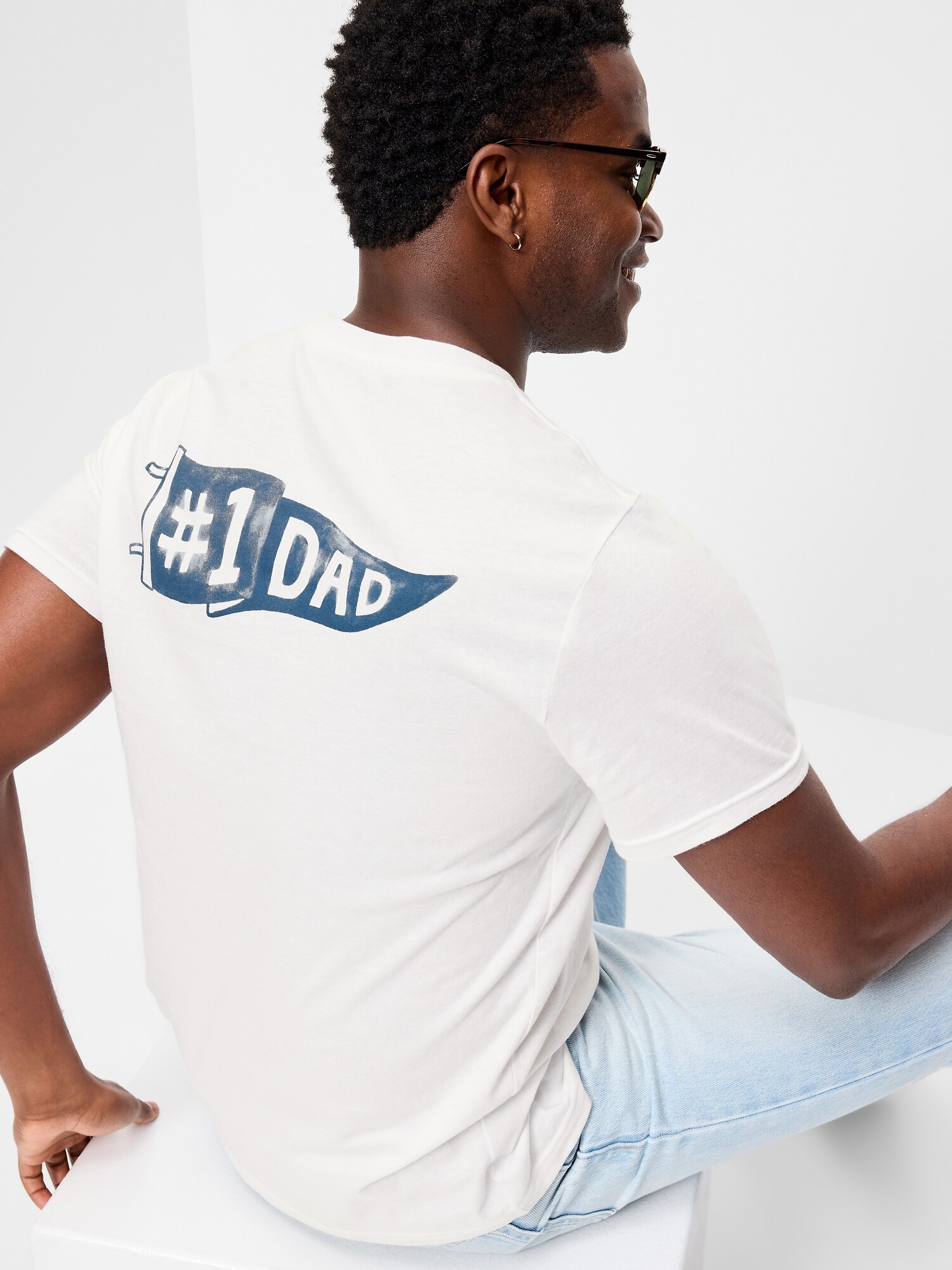Мужская футболка Old Navy Graphic, цвет: Белый — фото 3