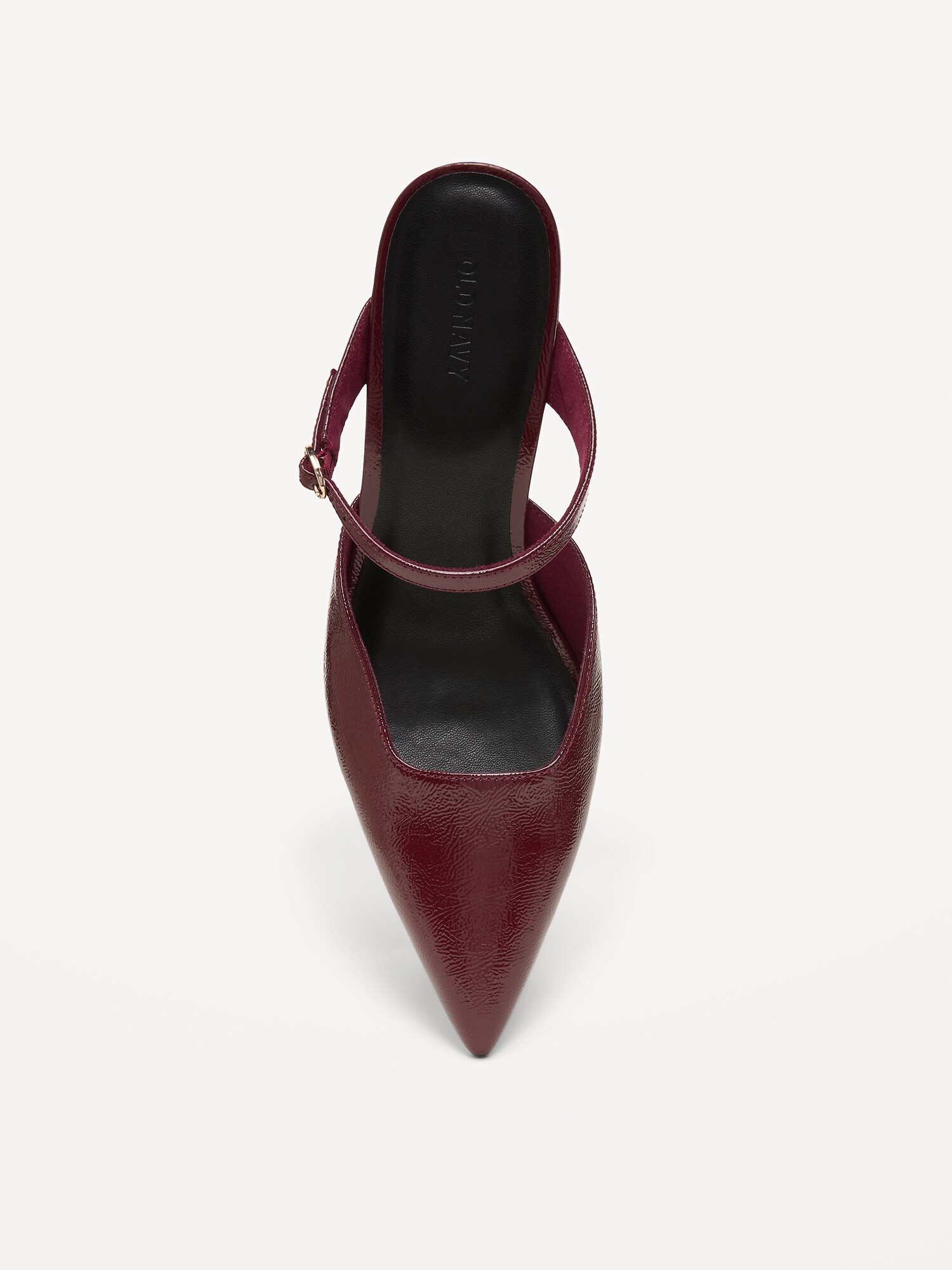 Женские сабо Old Navy Buckle-Strap Mule Heels for Women, цвет: Бордовый — фото 3