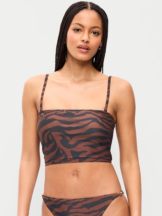 Image number 1 showing, Tie-Back Bandeau Swim Top