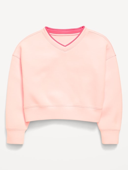 Image number 1 showing, Bounce Fleece V-Neck Sweatshirt for Girls