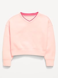 Image number 1 showing, Bounce Fleece V-Neck Sweatshirt for Girls