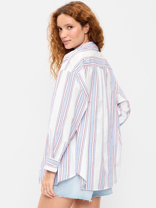 Image number 2 showing, Oversized Button-Down Boyfriend Shirt