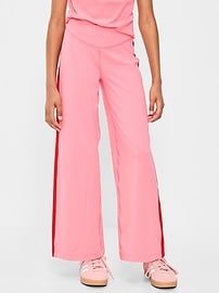 Image number 1 showing, High-Waisted PowerChill Crossover Wide-Leg Pants for Girls