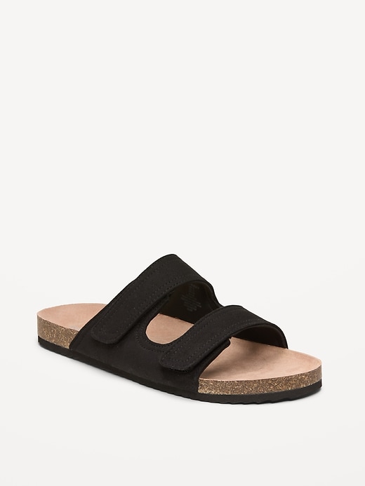 Image number 1 showing, Faux-Suede Double-Strap Slide Sandals for Men