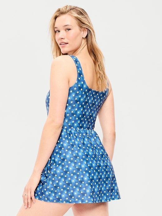 Image number 6 showing, Matte Side-Tie Swim Dress