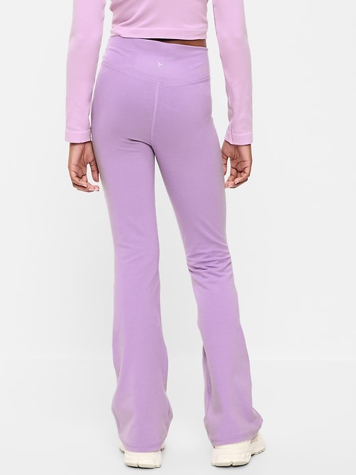 Image number 2 showing, High-Waisted PowerChill Crossover Flared Leggings for Girls