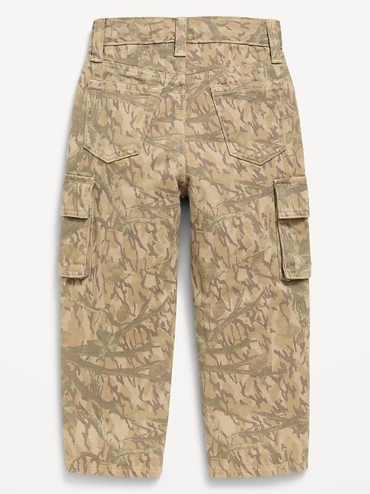 Image number 2 showing, Baggy Barrel-Leg Cargo Jeans for Toddler Boys